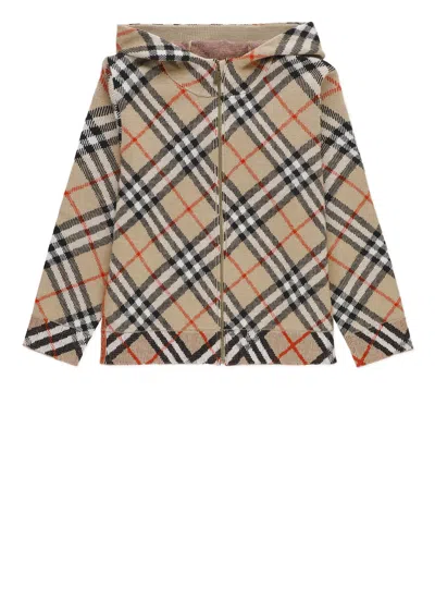 Burberry Kids' Checked Sweatshirt In Brown