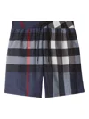 Burberry Mens Carbon Blue Guildes Graphic-print Regular-fit Shell Shorts