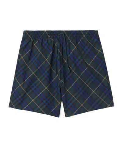 BURBERRY BURBERRY CHECKERED DRAWSTRING SWIM SHORTS