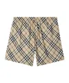 Burberry Printed Check Swim Short In Nude