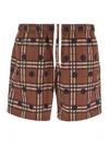 Burberry Man Swim Trunks Brown Size L Polyester In Brown