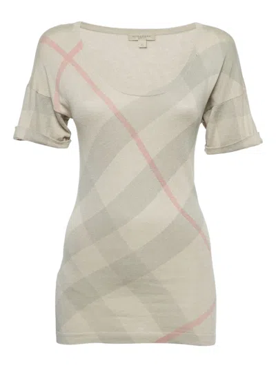 Pre-owned Burberry Checked T-shirt