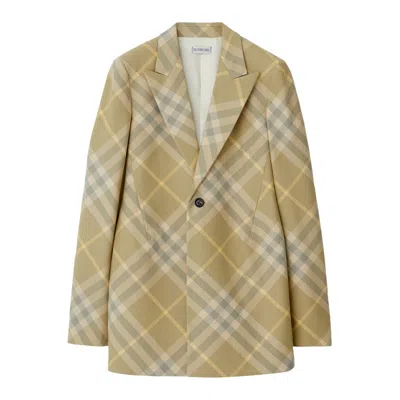 Burberry Checked Tailored Single-breasted Blazer