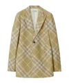 Burberry Checked Tailored Single-breasted Blazer In Brown