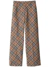 Burberry Tailored Wool Blend Trousers With Nova Check Pattern