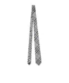 Burberry Check Silk Tie In Gray