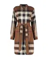 Burberry Aurelia Check-print Belted Shirtdress In Multicolor