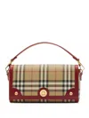 Burberry Plaid Top Handle Crossbody Bag Detachable Strap In Multi