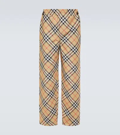 BURBERRY CHECKED TRACK PANTS