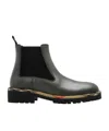 Burberry Checked-trim Ankle Boots In Black