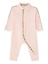 Burberry Checked-trim Babywear (set Of Three) In Pink