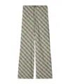 Burberry Cotton Pants Checked Pattern Trousers In Gray