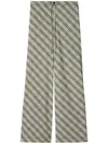 Burberry Cotton Pants Checked Pattern Trousers In Neutrals