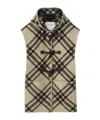 Burberry Checked Vest In Nude