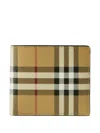 Burberry Check Printed Bi-fold Wallet In Brown