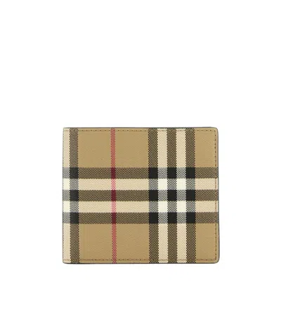 BURBERRY BURBERRY CHECK PATTERN BI-FOLD WALLET