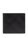 Burberry Checked Wallet In Black