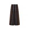 Burberry Checked Wide Leg Canvas Pants Women In Brown