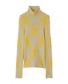 Burberry Checked Wool-blend Jumper In Nude