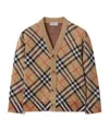 Burberry Check Wool Cardigan In Multicolor