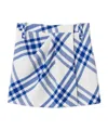 Burberry Checked Wool Miniskirt In White