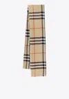 BURBERRY CHECKED WOOL SCARF