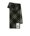 Burberry Checked Wool Scarf In Black