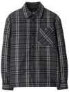 Burberry Check-pattern Wool Overshirt In Black