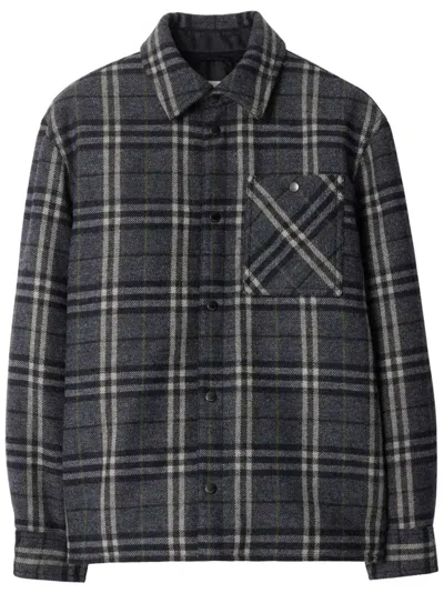 BURBERRY CHECKED WOOL SHIRT