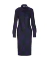 Burberry Long Sleeved Checked Shirt Dress In Black