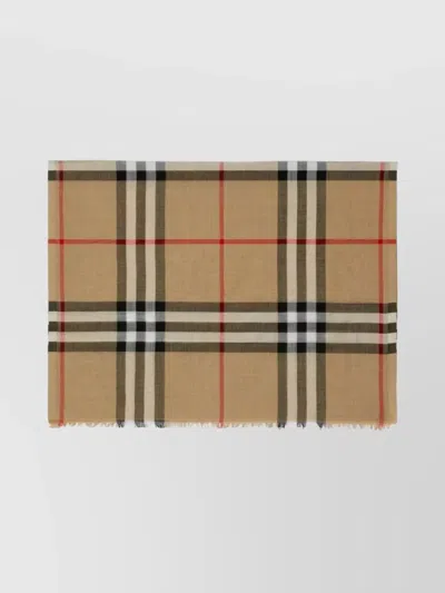 Burberry Checked Wool Silk Scarf