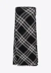 Burberry Midi Dress With Check Pattern In Black
