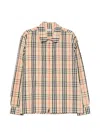 Burberry Check-pattern Zip-fastening Overshirt In Brown