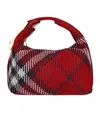 Burberry Peg Small Jacquard Duffel Bag In Red