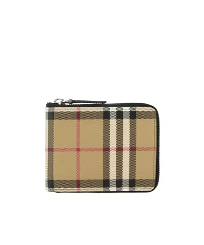 BURBERRY BURBERRY CHECKED ZIP-AROUND WALLET