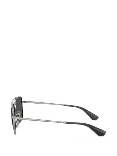 Burberry Check-engraved Sunglasses In Gold