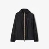 Burberry Checker-tape Nylon Hooded Jacket In Blue