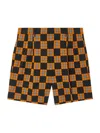 Burberry Checkerboard-print Shorts In Black