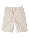 Burberry Checkerboard Shorts In Neutrals