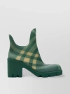 BURBERRY CHECKERED BLOCK HEEL ANKLE BOOTS