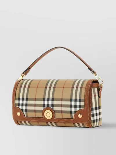 Burberry Check-pattern Top Handle Bag In Multi