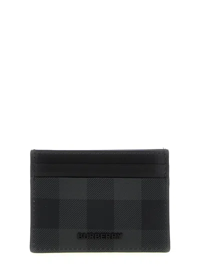 Burberry Checkered Cardholder In Black