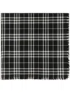 Burberry Checkered Cashmere-blend Scarf In Schwarz