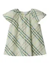 Burberry Checkered Cotton Blouse In Green