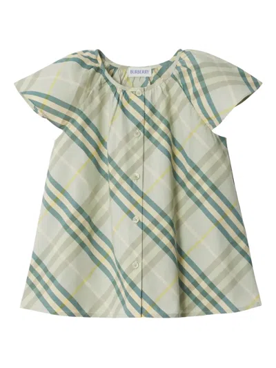BURBERRY CHECKERED COTTON BLOUSE