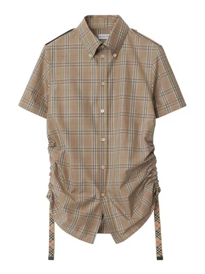 BURBERRY CHECKERED COTTON SHIRT