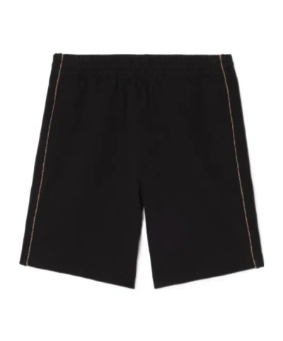 Burberry Checkered Cotton Shorts In Black