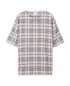 Burberry Checkered Cotton T-shirt In White