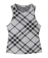 Burberry Vintage Check Tank Top In Gray
