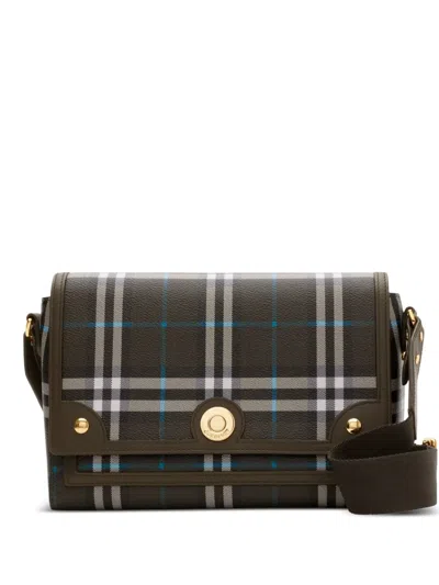 Burberry Checkered Crossbody Bag In Brown